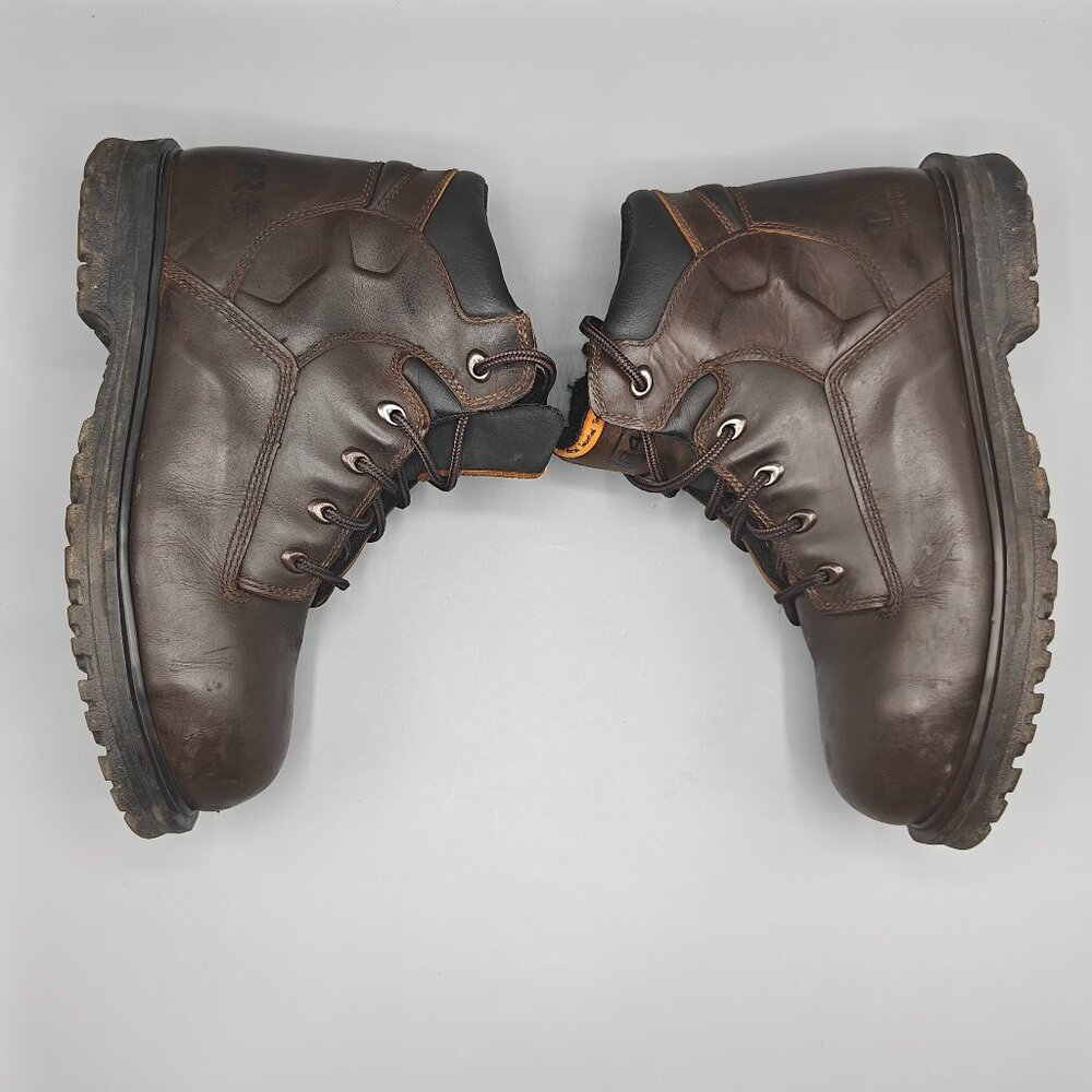 Timberland Pro Boots Mens Size 8M Magnus Steel Toe Work Dark Brown - Picture 5 of 11